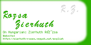 rozsa zierhuth business card